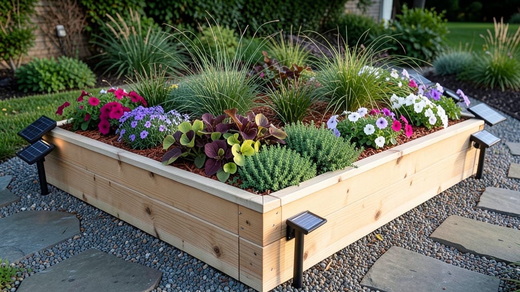 Garden Bed Solar Lights: Solar-Powered Pathway Glow for Nighttime Gardens