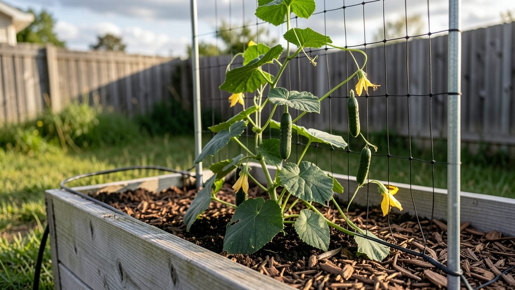Raised Garden Bed With Trellis: Vertical Space Maximizer for Climbing Plants