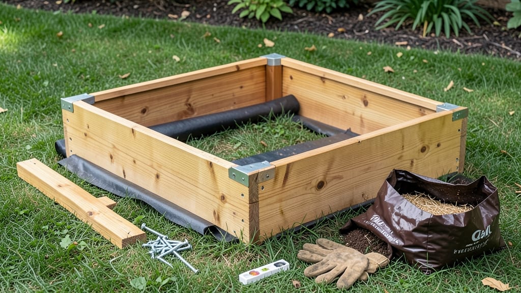 Cedar Raised Garden Bed Kit: Pre-Assembled Planter for Year-Round Growing