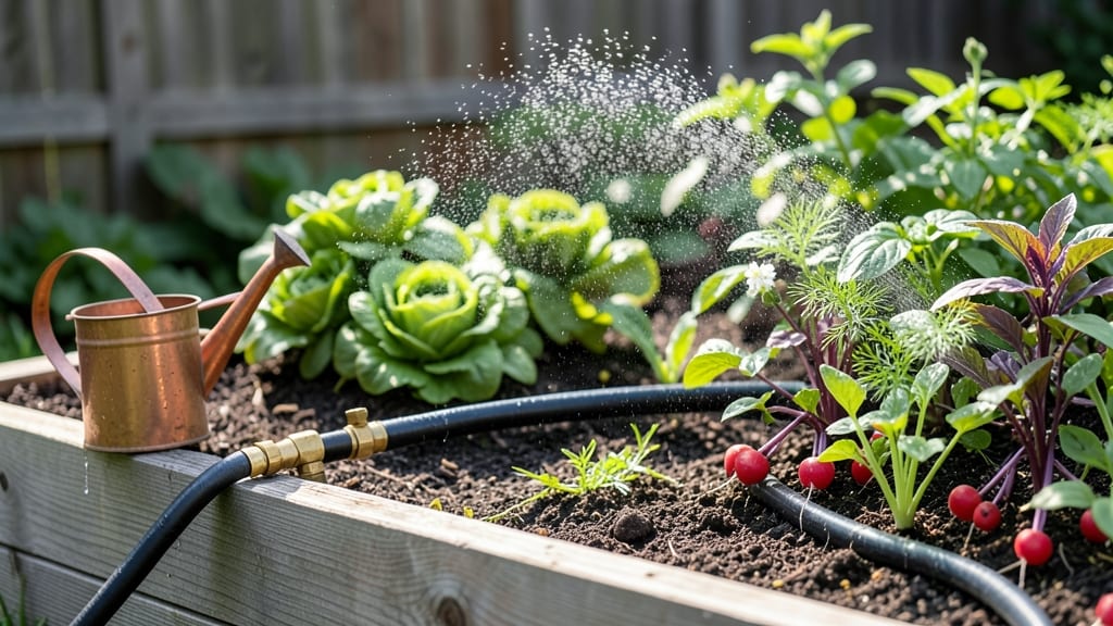 Raised Garden Bed Sprinkler: Precision Watering for Even Growth