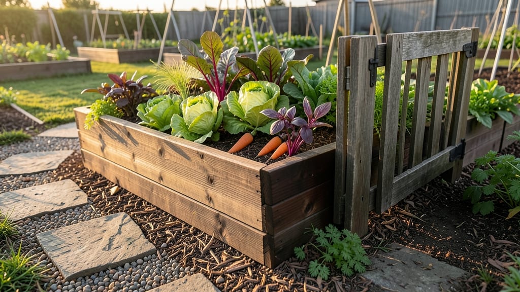 Raised Bed Garden With Gate: Secure Privacy and Pest-Proof Plant Haven