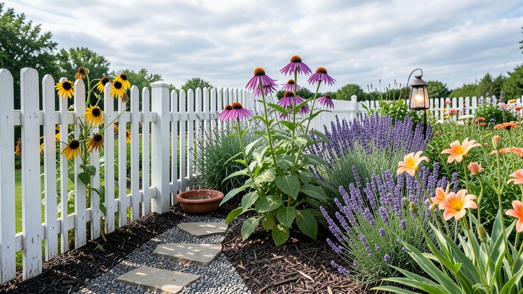 Flower Bed Picket Fence: Whimsical Privacy With Seasonal Charm