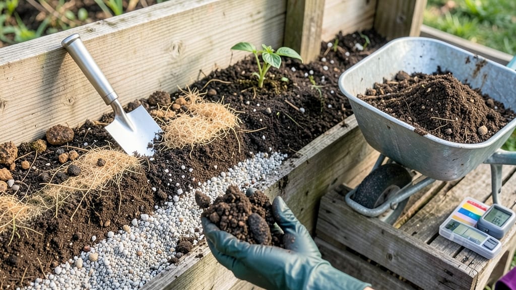 Raised Bed Vegetable Soil Mixture: Layered Loam Ratios for Heavy Feeders & Root Crops